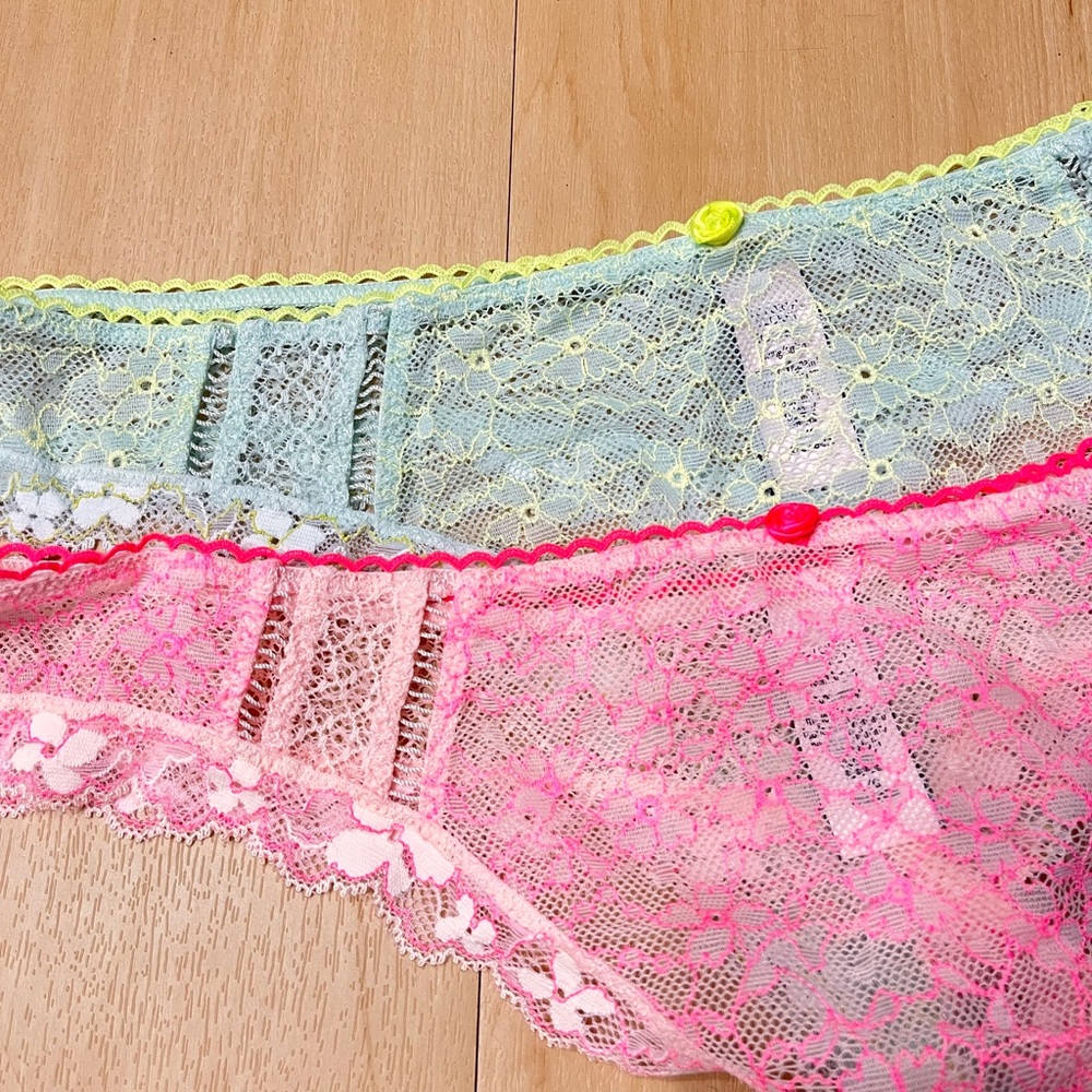 Victoria’s Secret Dream Angels neon thong panty set